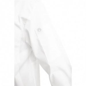 Witte unisex koksbuis met lange mouwen Calgary - Maat S - Chef Works - Fourniresto