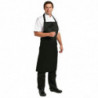 Schürze Latzschürze Schwarz aus Polycotton 900 x 1040 mm - Whites Chefs Clothing - Fourniresto