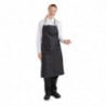 Schort Bavette Denim Zwart Southside van Polycotton 700 x 1000 mm - Whites Chefs Clothing - Fourniresto