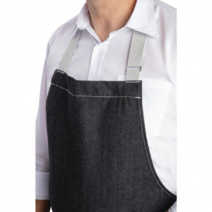 Schürze Latz Denim Schwarz Southside aus Polycotton 700 x 1000 mm - Whites Chefs Clothing - Fourniresto