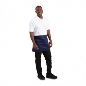 Schort van Kort Marineblauw Serveerder in Polycotton 373 x 750 mm - Whites Chefs Clothing - Fourniresto