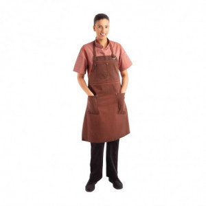 Urban Dorset Rust Bib Apron in Cotton 765 x 865 mm - Chef Works - Fourniresto