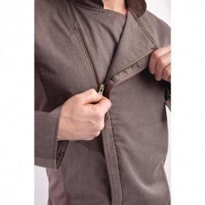 Veste de Cuisine Mixte à Fermeture Eclair Gris Graphite Hartford - Taille XS - Chef Works - Fourniresto