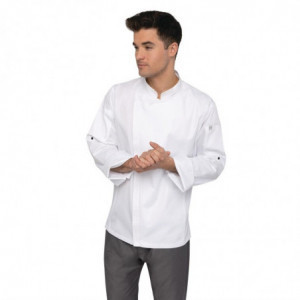 Veste de Cuisine Mixte à Fermeture Eclair Blanche Hartford - Taille M - Chef Works - Fourniresto