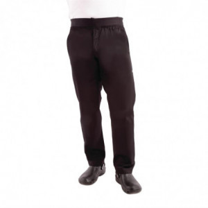 Zwarte Slim Fit Broek voor Heren - Maat S - Chef Works - Fourniresto