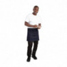 Schort van Blauwe Denim met Okergele Katoenen Riem 700 x 430 mm - Whites Chefs Clothing - Fourniresto