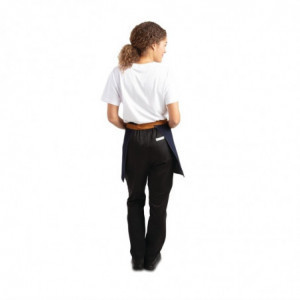 Tablier de Serveur Denim Bleu avec Ceinture Ocre en Coton 700 x 430 mm - Whites Chefs Clothing - Fourniresto