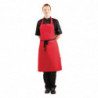 Schort met rode sloof van polycotton - Whites Chefs Clothing - Fourniresto