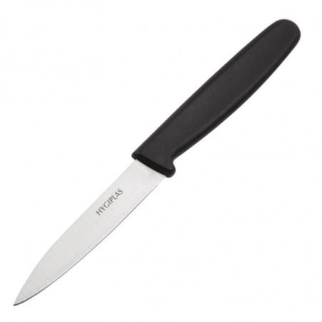 Couteau D'Office Noir Lame Droite 7,5 Cm - Hygiplas - Fourniresto