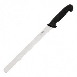 Serrated Black Carving Knife Blade 30.5 cm - Hygiplas - Fourniresto