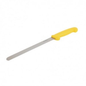 Gelber Wellenschliffmesser 25,5 cm - Hygiplas - Fourniresto