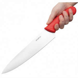 Couteau De Cuisinier Rouge Lame 25,5 Cm - Hygiplas - Fourniresto