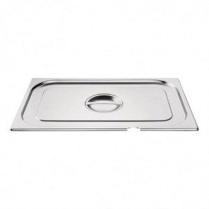 Stainless Steel Lid Gn 1/3 With Notch - Vogue - Fourniresto