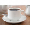 Stapelbare Witte Theekop Whiteware 200 Ml Ø 80 Mm - Set Van 12 - Olympia - Fourniresto