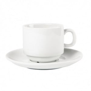 Stapelbare Witte Theekop Whiteware 200 Ml Ø 80 Mm - Set Van 12 - Olympia - Fourniresto
