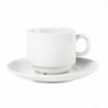 Stapelbare Witte Theekop Whiteware 200 Ml Ø 80 Mm - Set Van 12 - Olympia - Fourniresto
