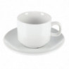 Stapelbare Witte Theekop Whiteware 200 Ml Ø 80 Mm - Set Van 12 - Olympia - Fourniresto