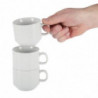 Stapelbare Witte Theekop Whiteware 200 Ml Ø 80 Mm - Set Van 12 - Olympia - Fourniresto