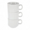 Stapelbare Witte Theekop Whiteware 200 Ml Ø 80 Mm - Set Van 12 - Olympia - Fourniresto