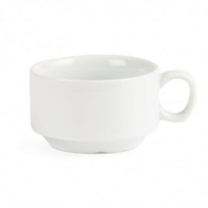 Witte Stapelbare Espressokop 85 Ml Ø 80 Mm - Set Van 12 - Olympia - Fourniresto