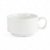 Witte Stapelbare Espressokop 85 Ml Ø 80 Mm - Set Van 12 - Olympia - Fourniresto