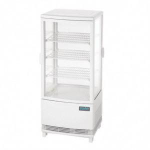 Witte Positieve Koelvitrine 2 Gebogen Deuren 86 L - Polar