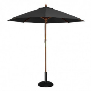 Parasol Zwart Rond Ø 3 M - Bolero - Fourniresto