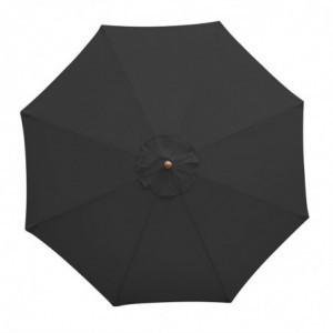 Black Round Parasol Ø 3 M - Bolero - Fourniresto