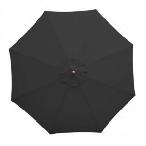 Parasol Zwart Rond Ø 3 M - Bolero - Fourniresto