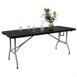 Folding Black Table Center 180 Cm - Bolero - Fourniresto