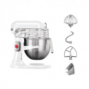 Professioneller Küchenmaschine Weiß 6,9 L - KitchenAid - Fourniresto