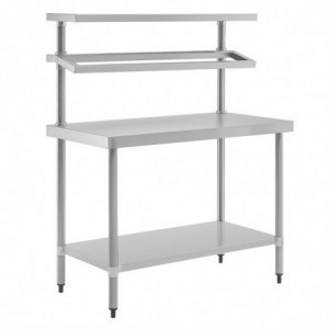 Grande Table De Préparation Inox Avec Support Bacs Gn 1800 X 600 Mm - Vogue - Fourniresto