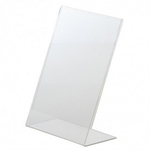 Slanted Acrylic A4 Menu Holder - Olympia - Fourniresto