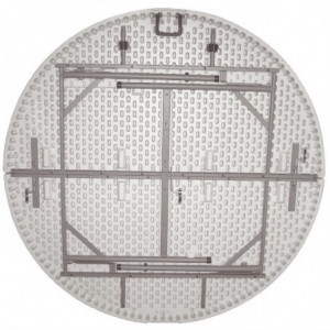 Opklapbare ronde tafel in het midden wit Ø 1530 mm - Bolero - Fourniresto