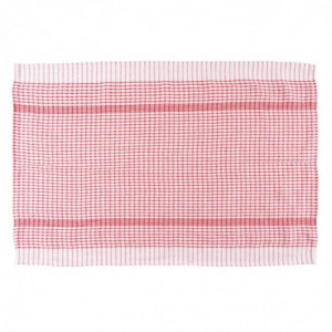 Red Poly Cotton Tea Towel - Pack of 10 - Vogue - Fourniresto