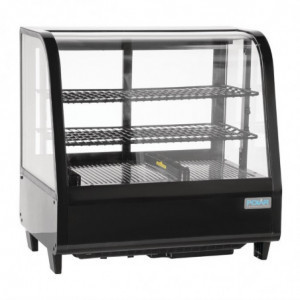 Toonbank Koelvitrine Zwart 100 L - Polar - Fourniresto