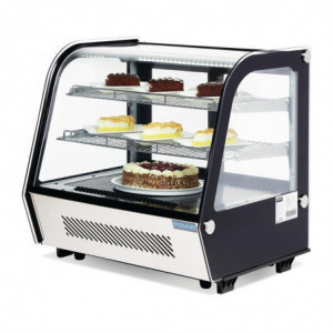 Toonbank Koelvitrine Zwart 120 L - Polar - Fourniresto