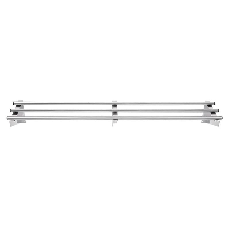 Wall-mounted Tubular Stainless Steel Shelf 1500 mm - Vogue - Fourniresto