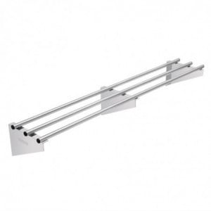 Wall-mounted Tubular Stainless Steel Shelf 1500 mm - Vogue - Fourniresto