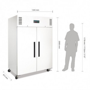 White Double Door 1200 L Negative Refrigerated Cabinet Gn 2/1 - Polar - Fourniresto