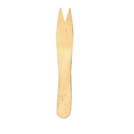 Biodegradable Wooden Fork 95 mm - Pack of 1000 - Fiesta Green - Fourniresto