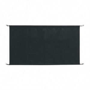 Black Canvas Barrier with Bars and Fixings - Bolero - Fourniresto