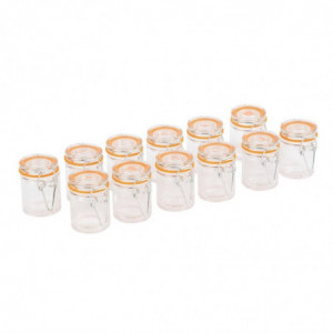 Mini Glazen Inmaakpotje 70 ml - Set van 12 - Vogue - Fourniresto