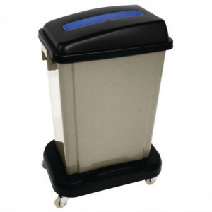 Beige Polypropylene Recycling Bin 56 L - Jantex - Fourniresto