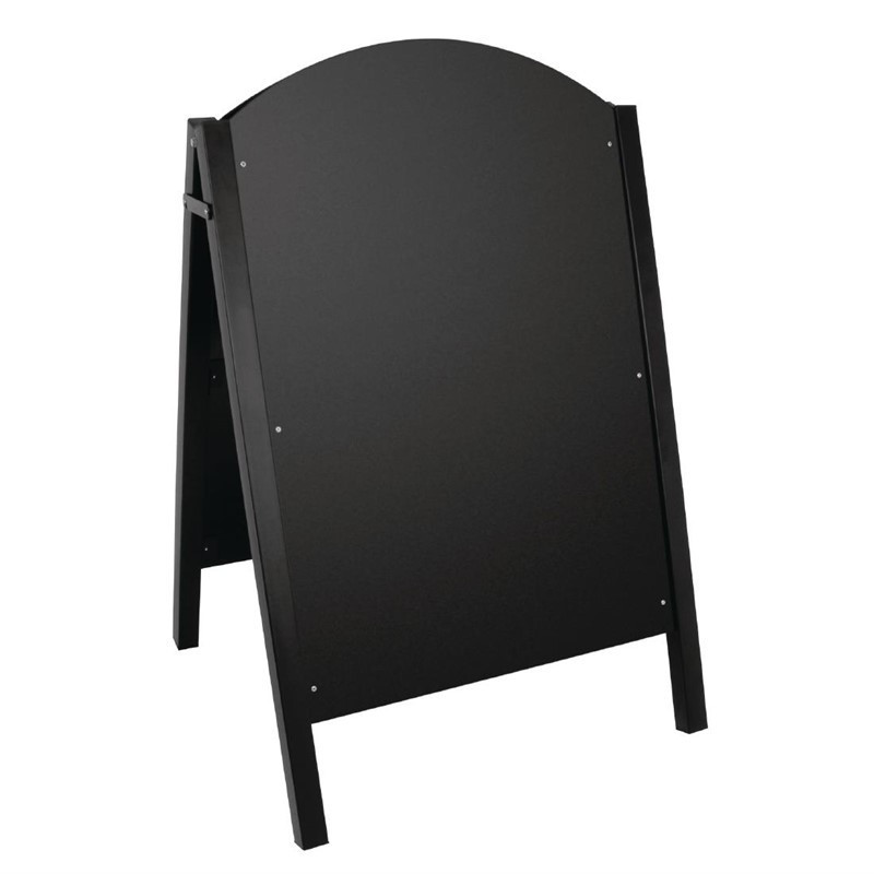 Panneau de Trottoir Noir Structure Métallique 675 x 660 mm - Olympia - Fourniresto