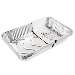 Rectangular Aluminum GN 1/1 9.6 L Tray - Set of 5 - Fiesta - Fourniresto