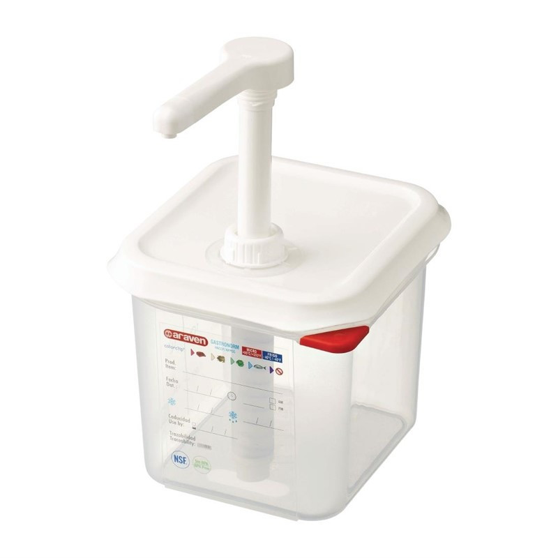 Distributeur van Transparante Saus GN 1/6 2,6 L - Araven - Fourniresto