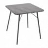 Tisch mit grauen Latten aus Stahl 700 x 700 mm - Bolero - Fourniresto