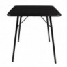 Tisch mit schwarzen Latten aus Stahl 700 x 700 mm - Bolero - Fourniresto