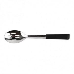 Perforated Serving Spoon Black Handle Stainless Steel 340 mm - Vogue - Fourniresto